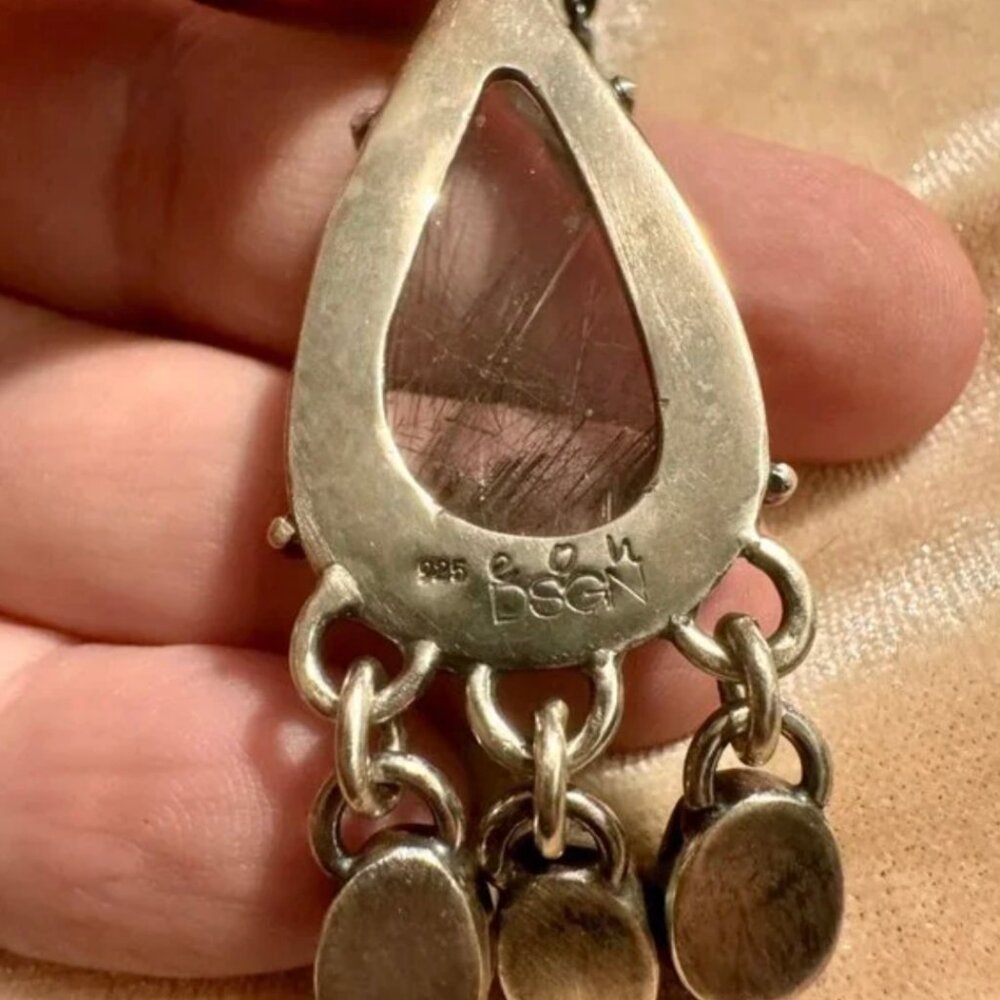 Stunning OOAK Designer Oxidized Silver Sabine Sjostrand 'EON DSGN' Necklace - Picture 7 of 8